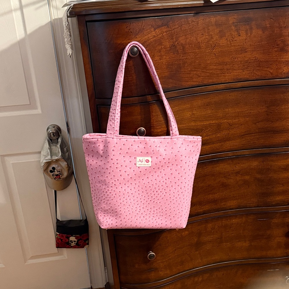 Makeup Junkie Blush Ostrich Tote Bag